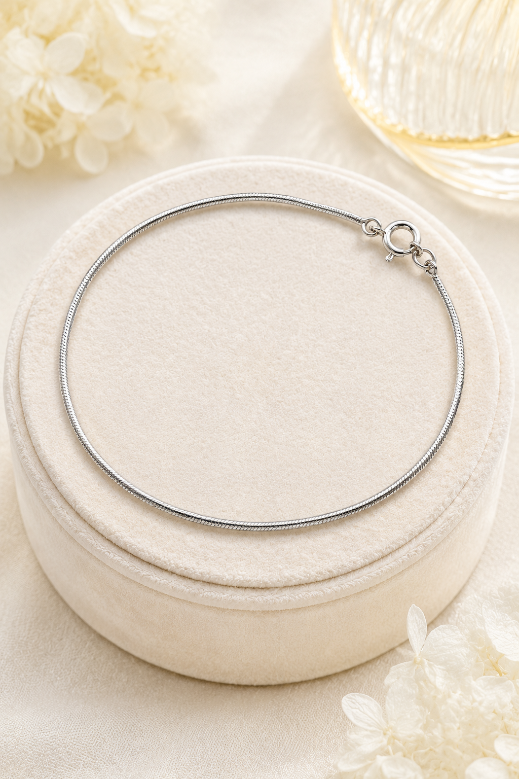 Elegant Sterling Silver Snake Chain Bracelet