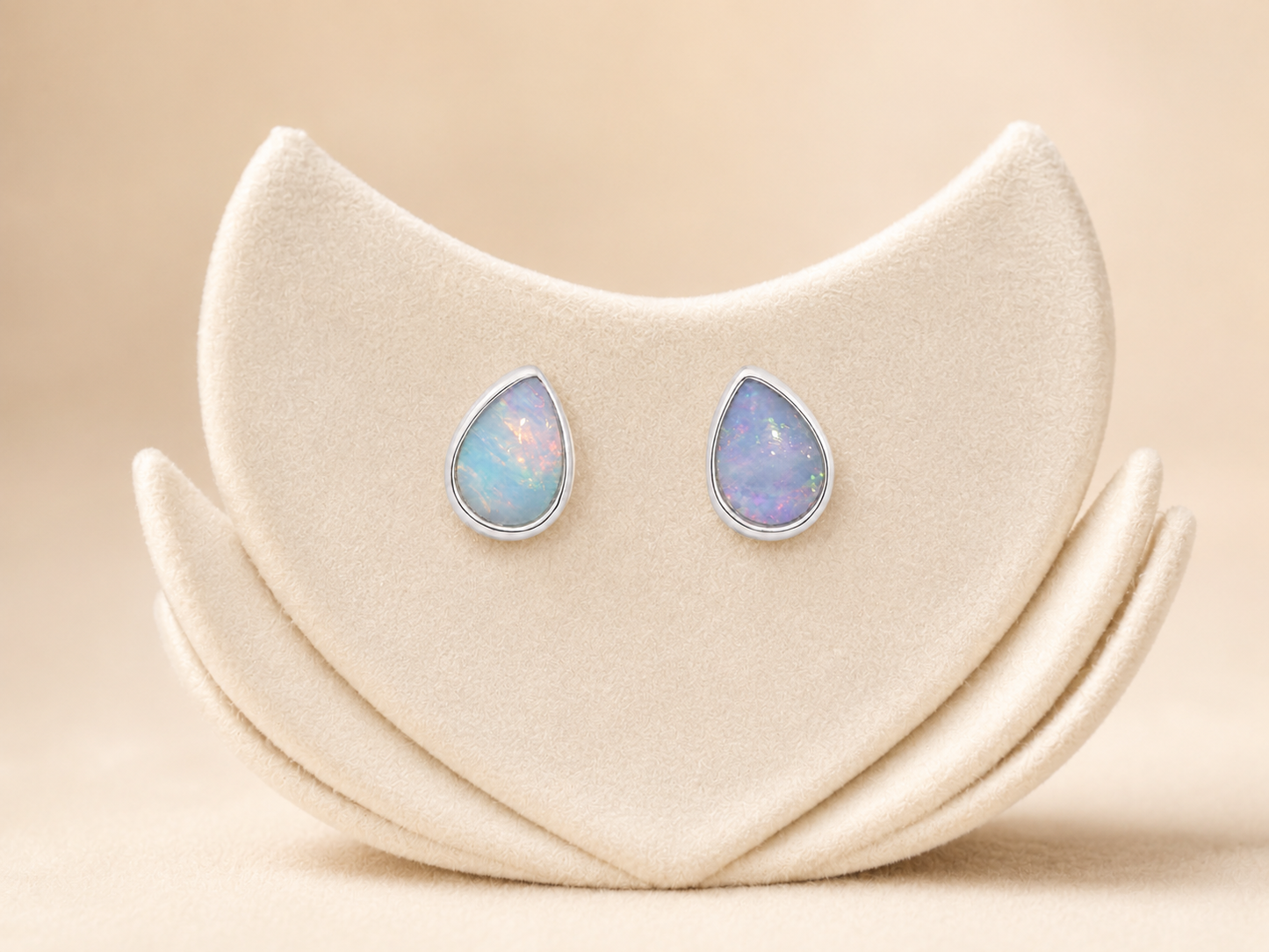 Starlit Opal Teardrop Earrings