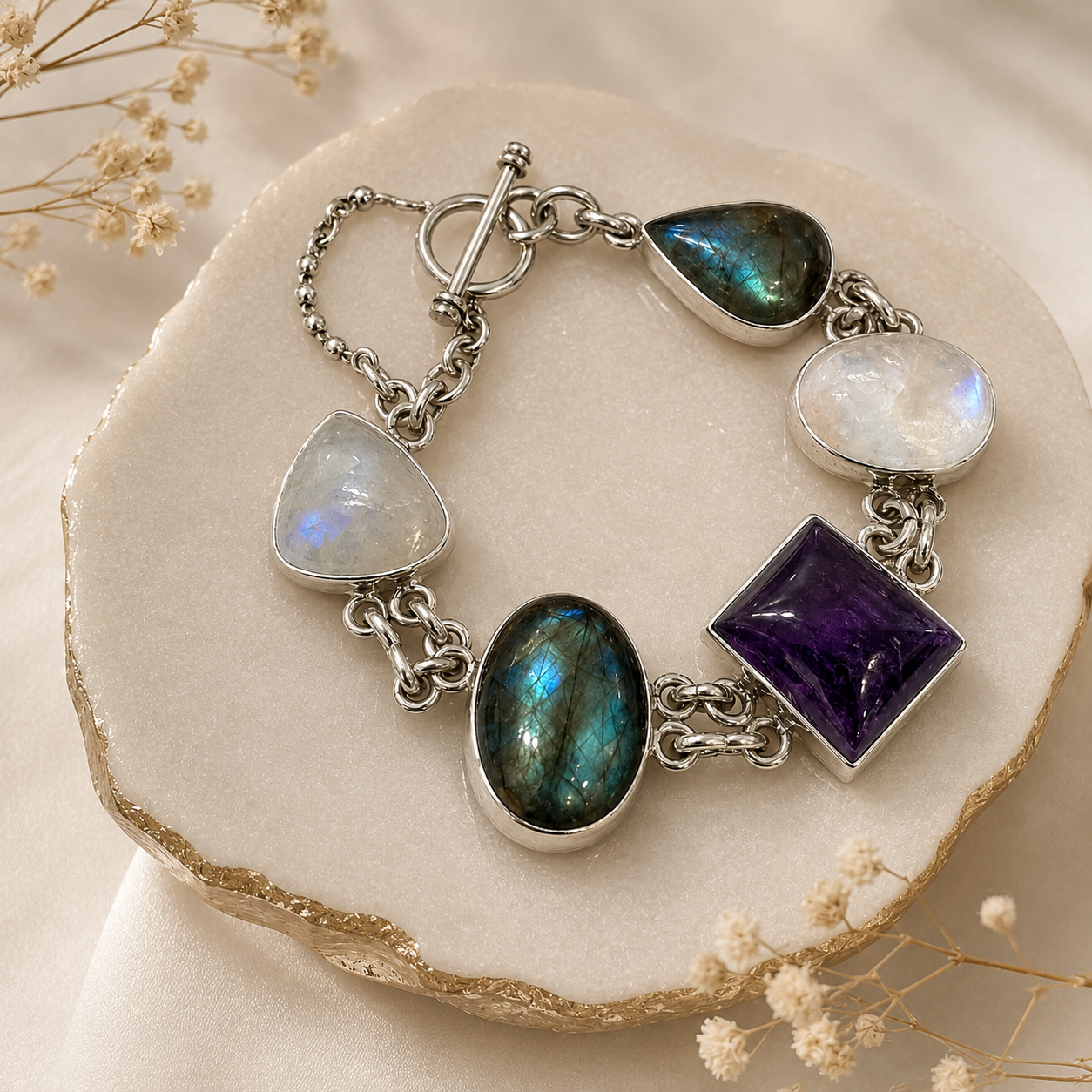 Pre-loved Multi Gem Chunky Bracelet