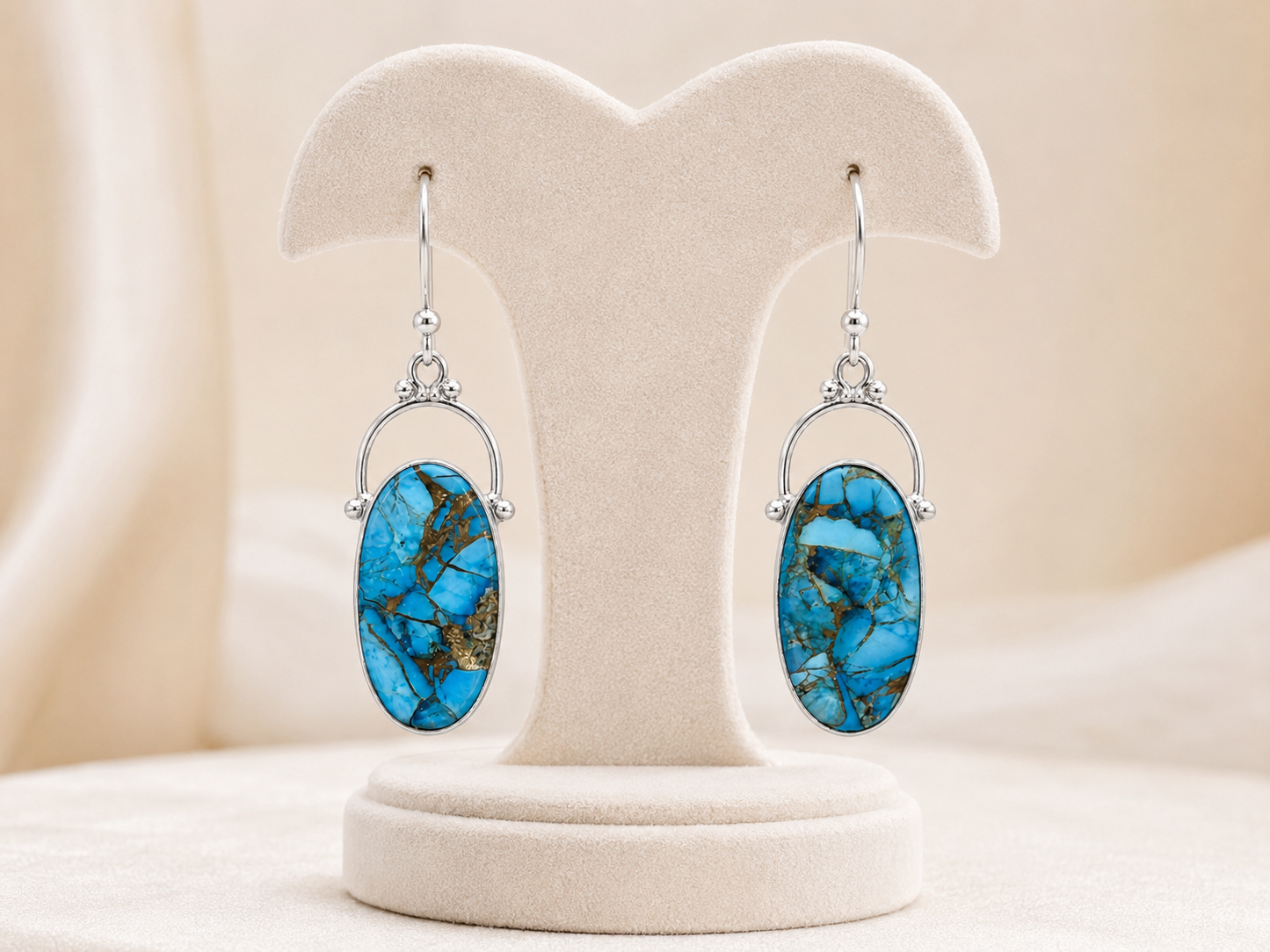 Golden Tide Turquoise Earrings
