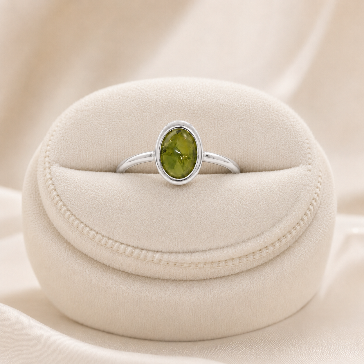 Olive Peridot Ring