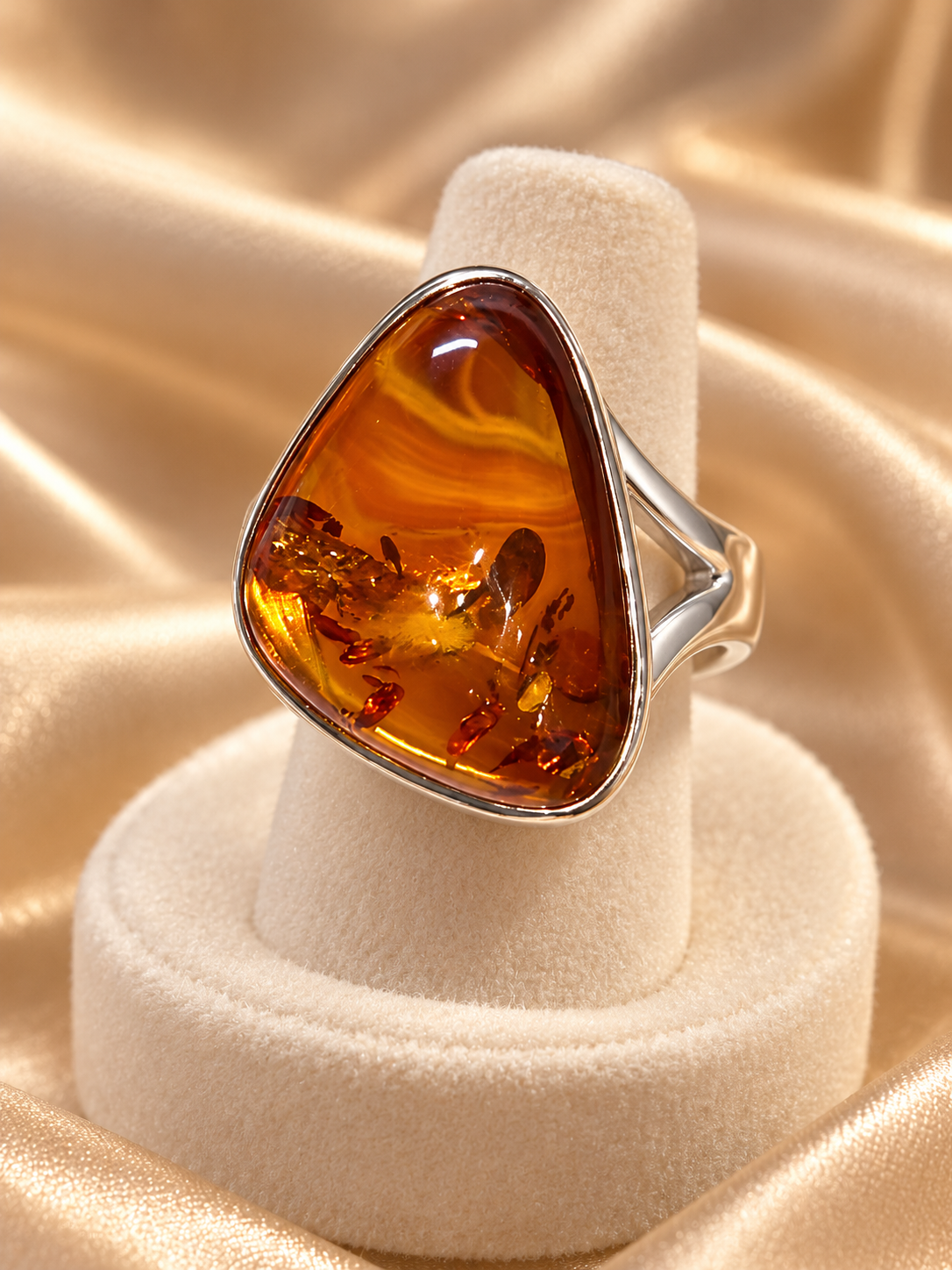Chunky Amber Ring
