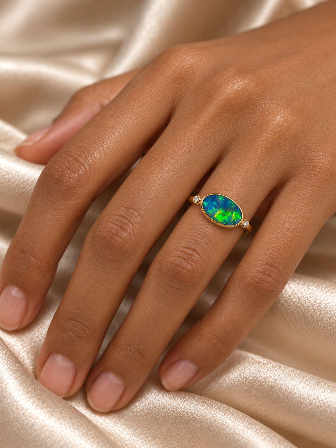 Opal Butterfly Ring