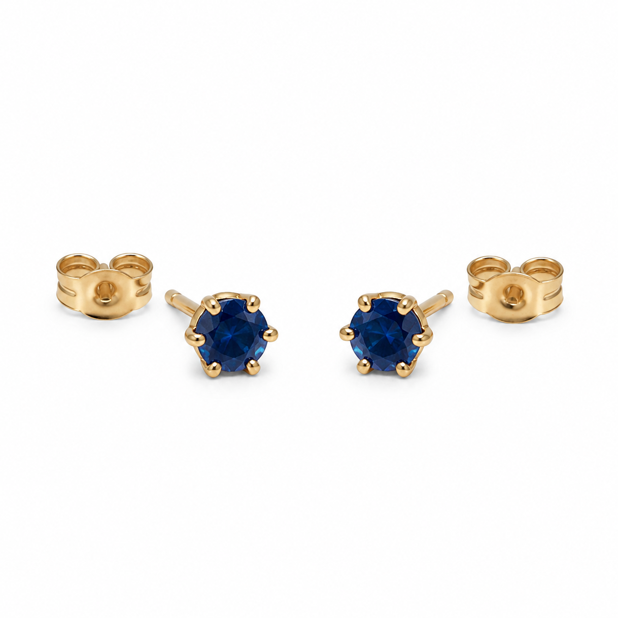 Dainty Gold Sapphire Studs