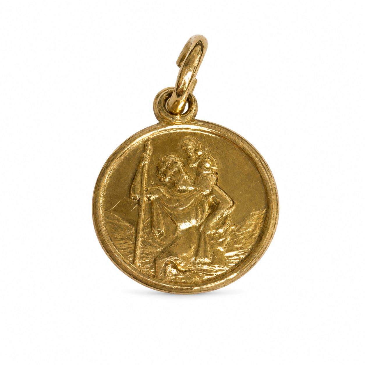 Pre-loved 9ct Gold St Christopher Travel Charm