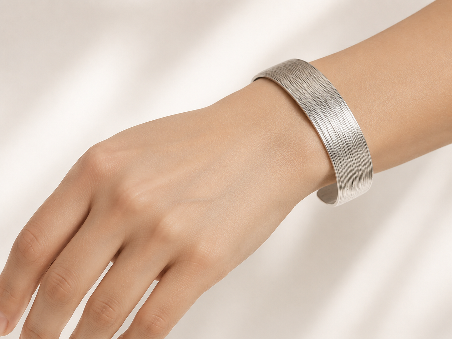 Sterling Silver Textured Bangle