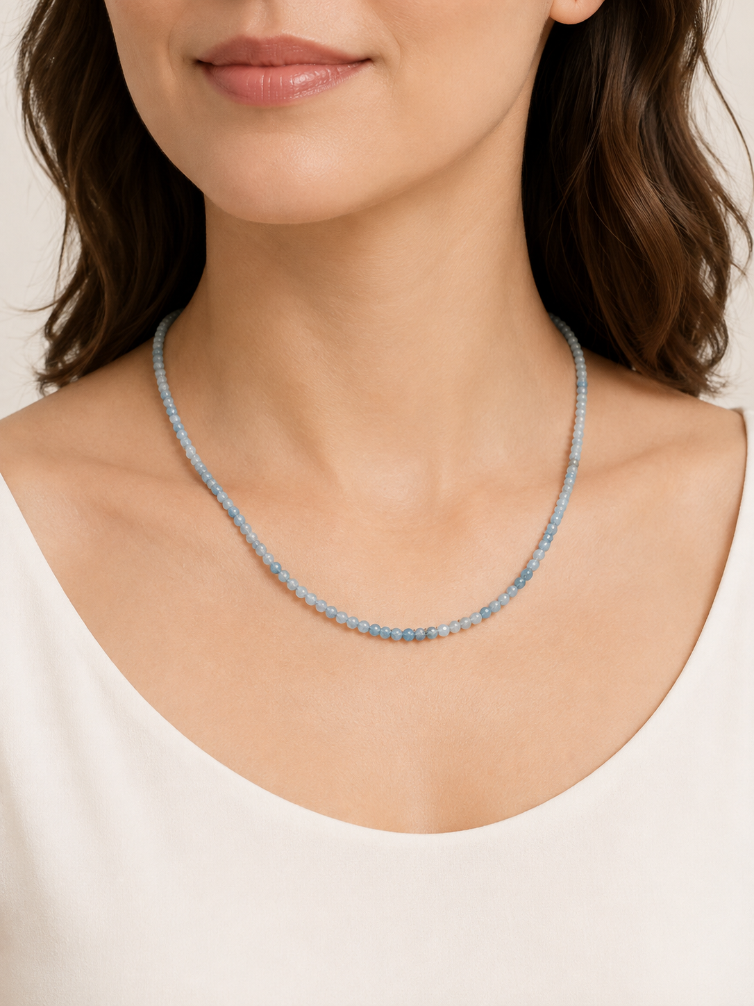 Aquamarine Beaded Necklace