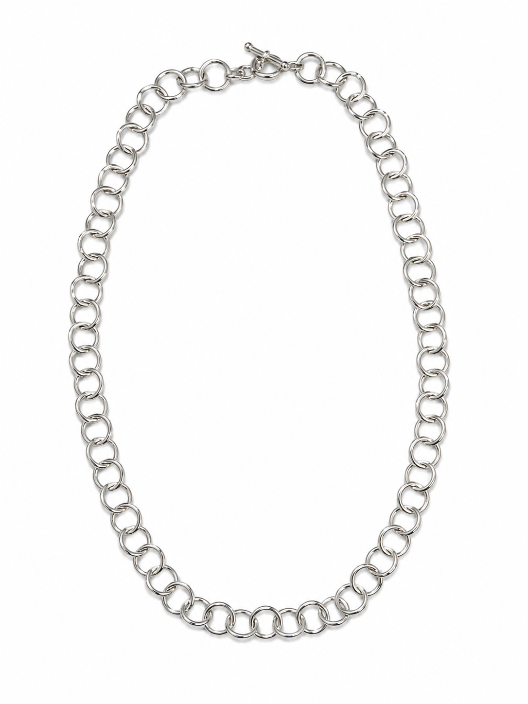 Sterling Silver Ring & Toggle Round Necklace