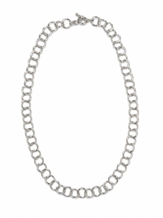 Sterling Silver Ring & Toggle Round Necklace