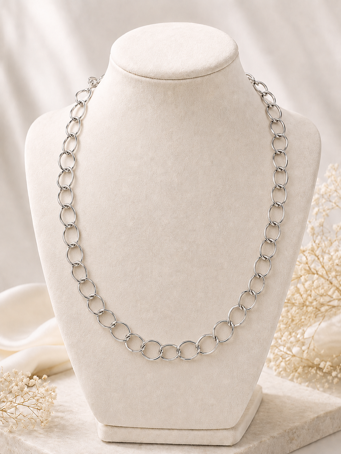 Sterling Silver Ring & Toggle Round Necklace