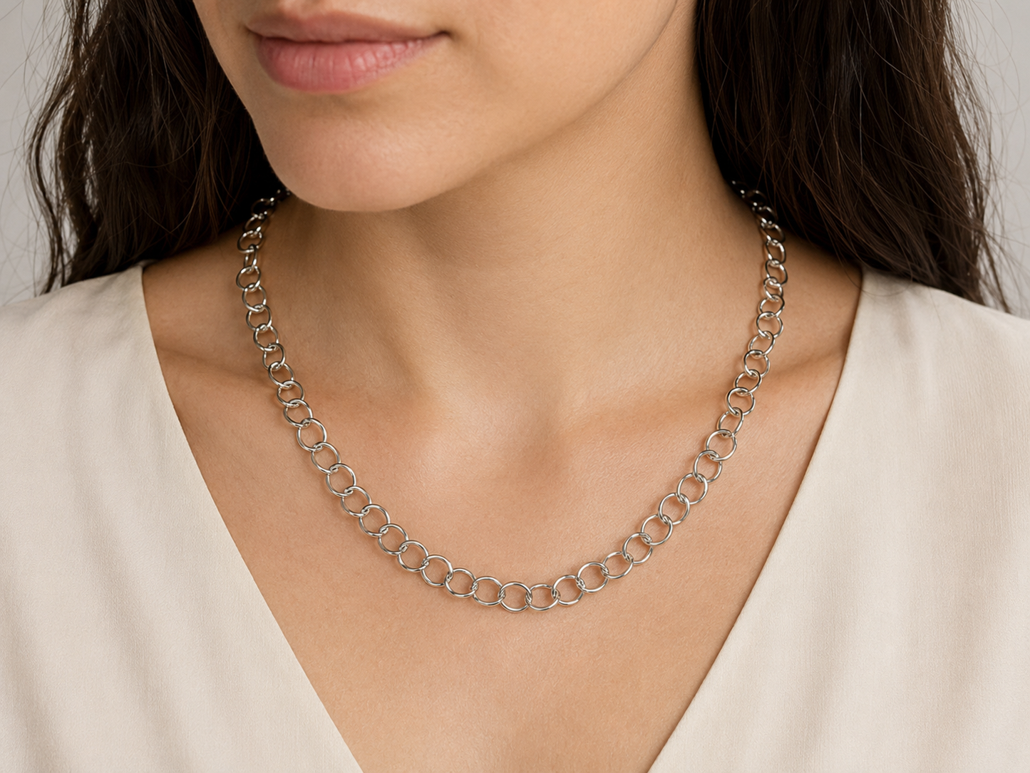 Sterling Silver Ring & Toggle Round Necklace