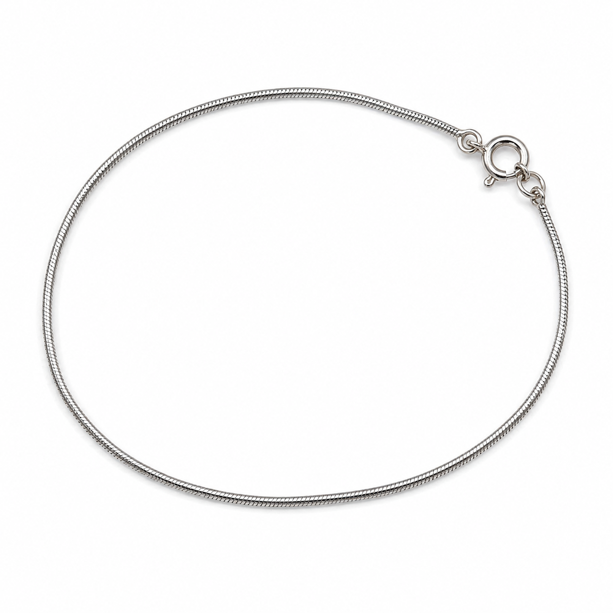Elegant Sterling Silver Snake Chain Bracelet