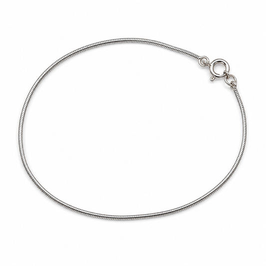 Elegant Sterling Silver Snake Chain Bracelet