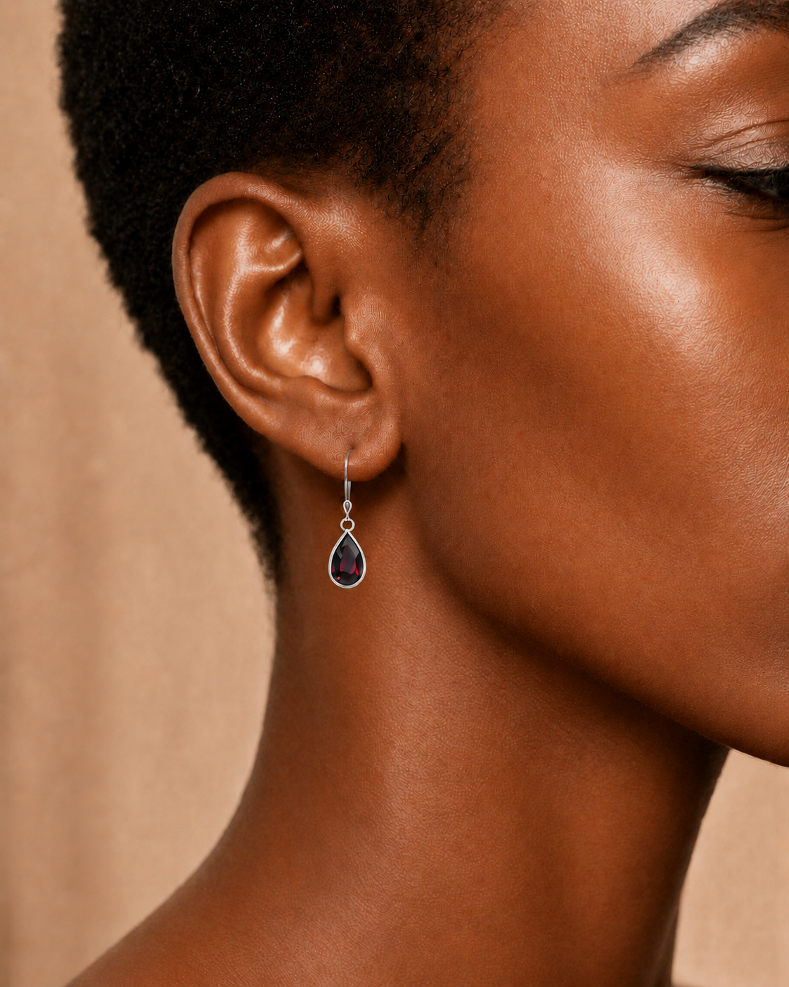 Garnet Teardrop Earrings