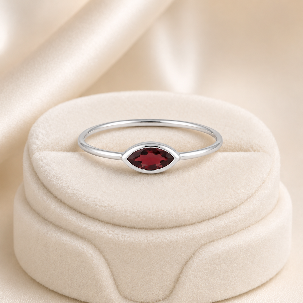 Garnet Eye Ring