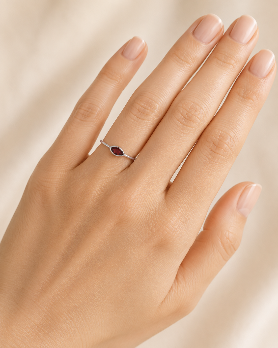 Garnet Eye Ring