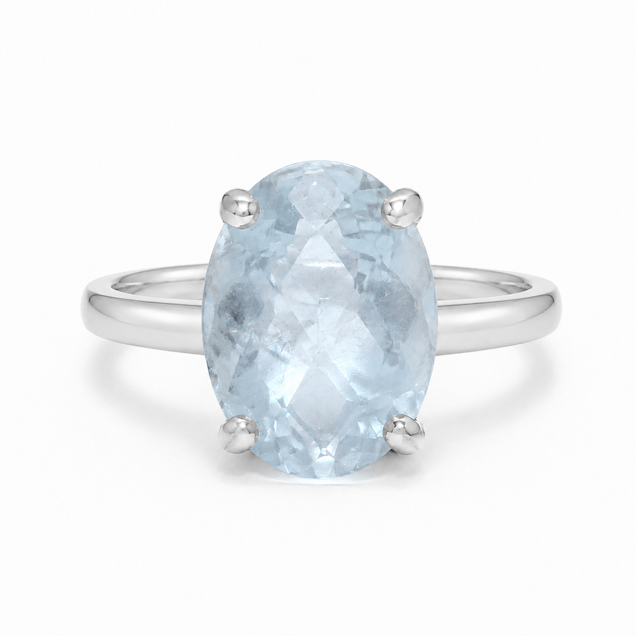 Aquamarine Looking Glass Ring