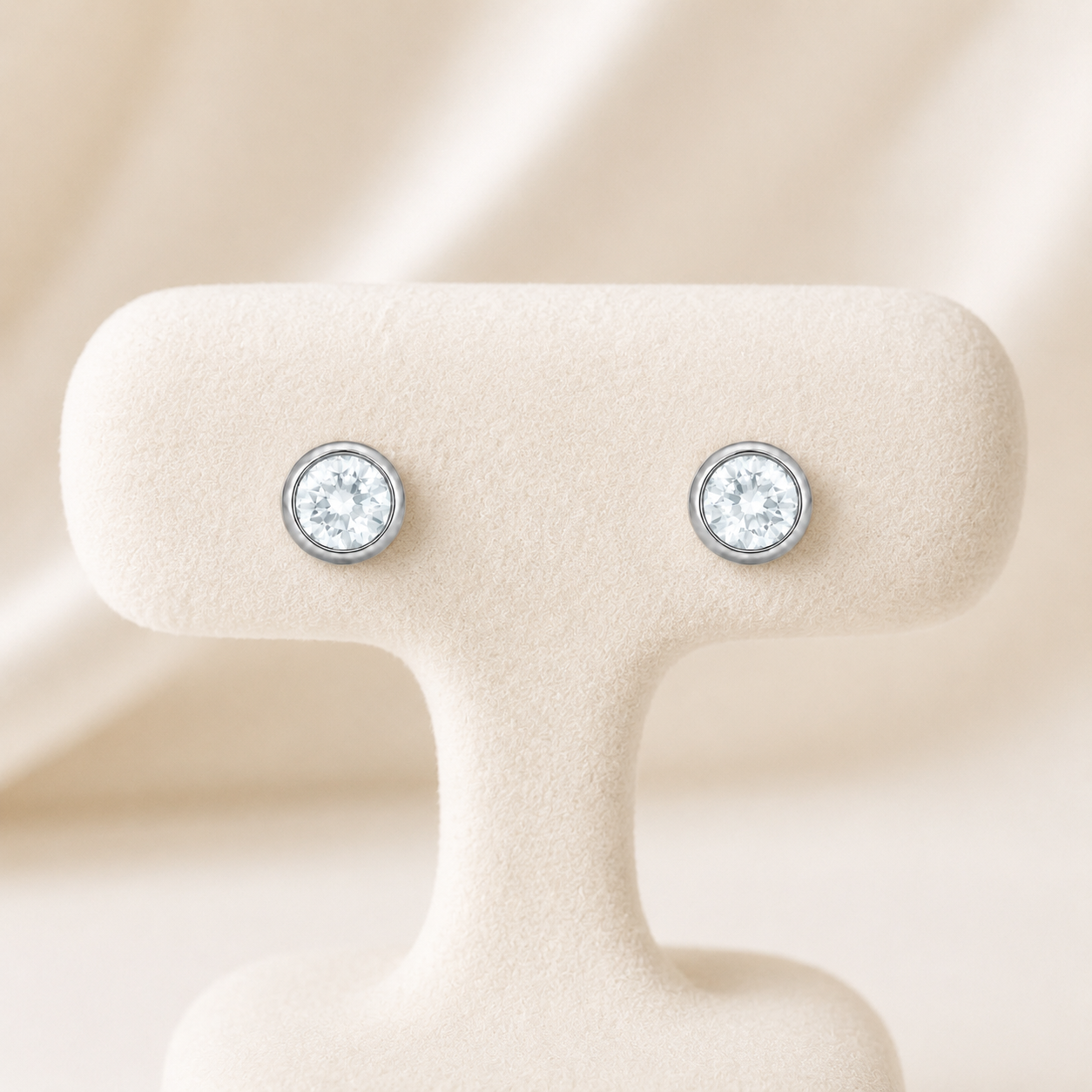 Medium Aquamarine Studs