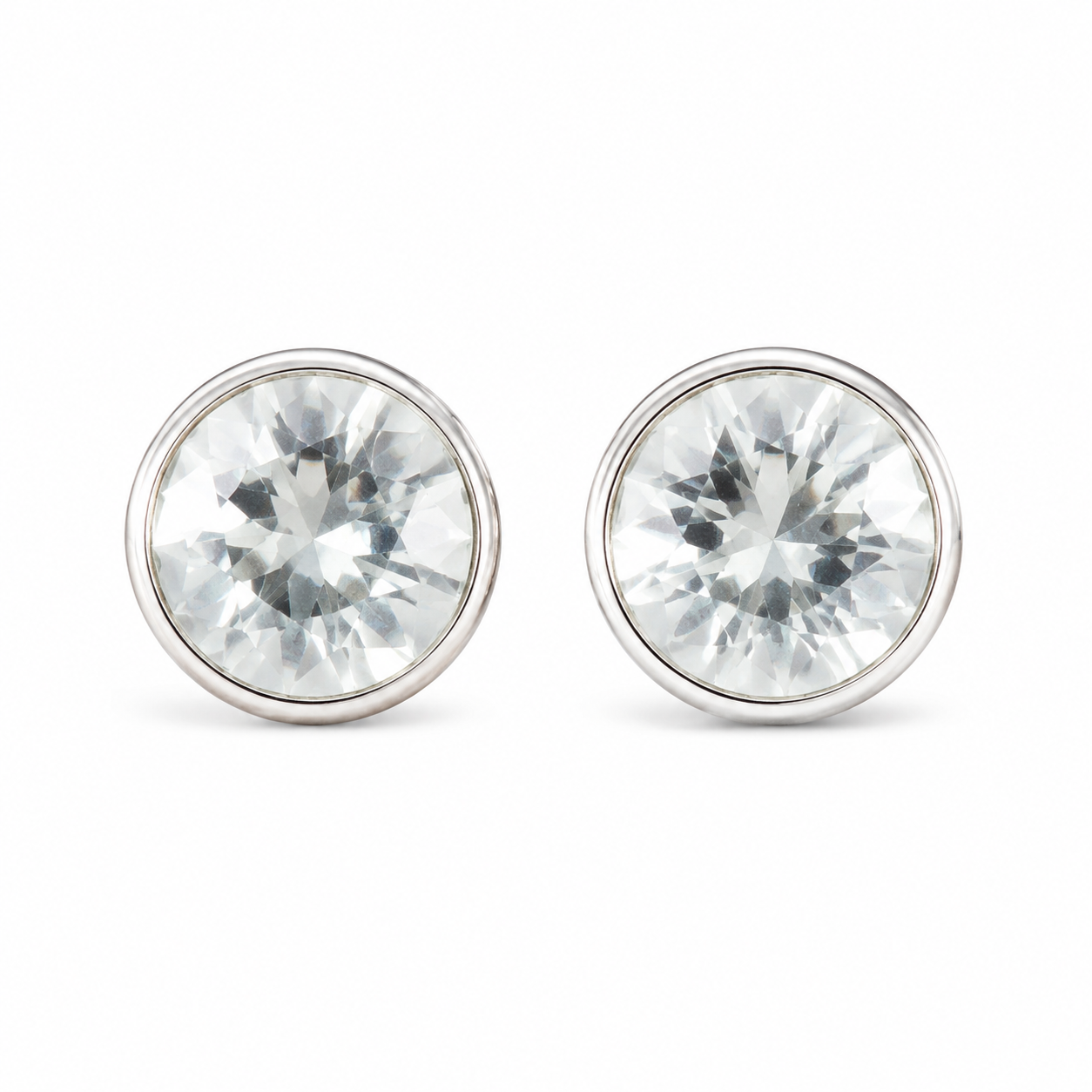 Large Aquamarine Studs