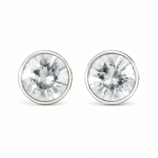 Large Aquamarine Studs