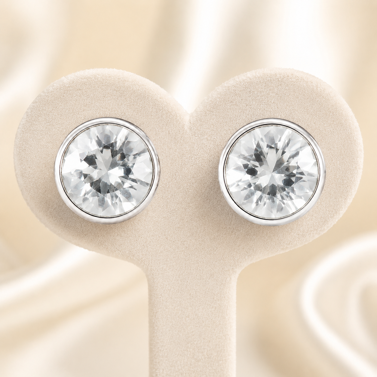 Large Aquamarine Studs