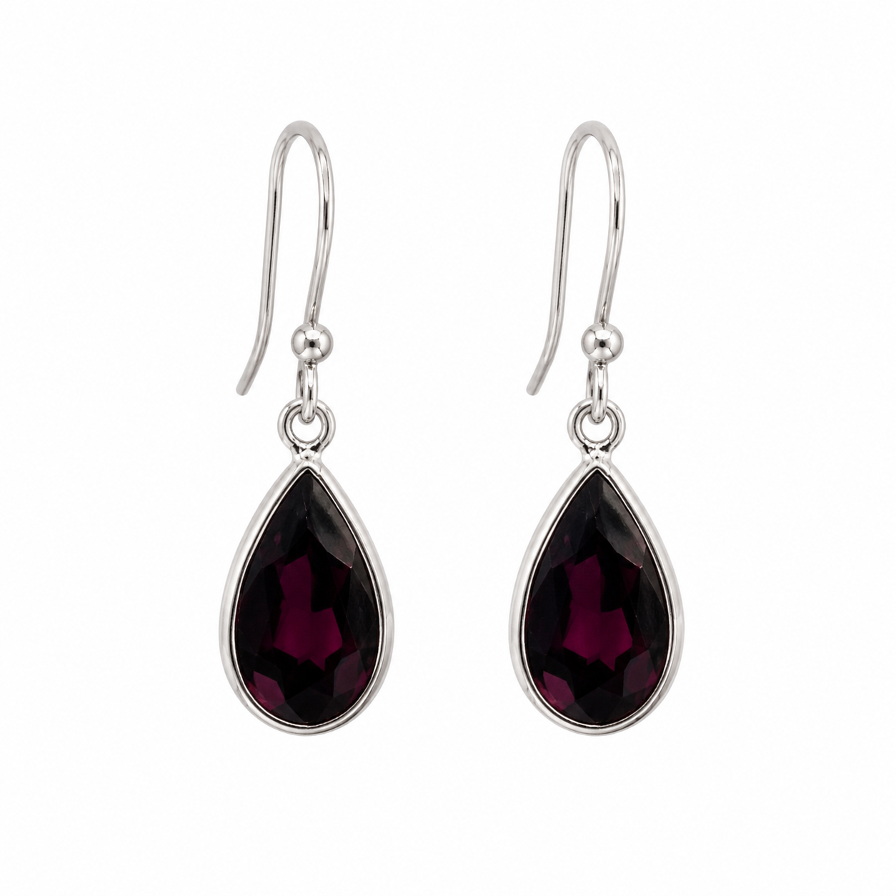 Garnet Teardrop Earrings