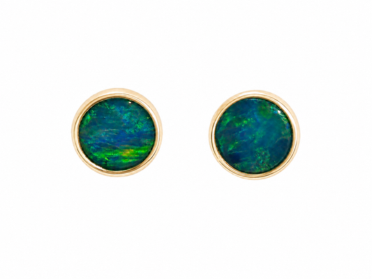 Mother Earth 9ct Gold Opal Stud Earrings