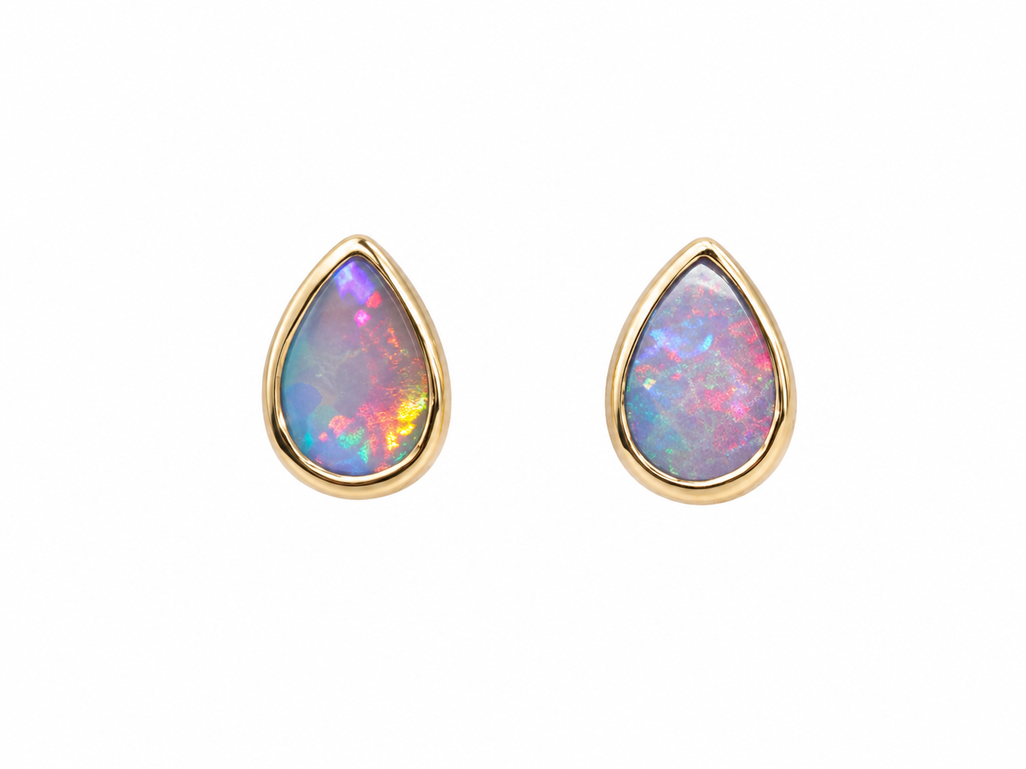 Ethereal 9ct Gold Opal Earrings
