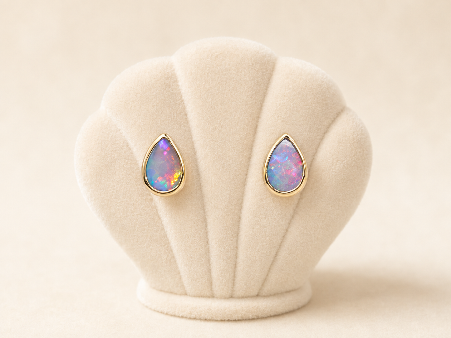 Ethereal 9ct Gold Opal Earrings