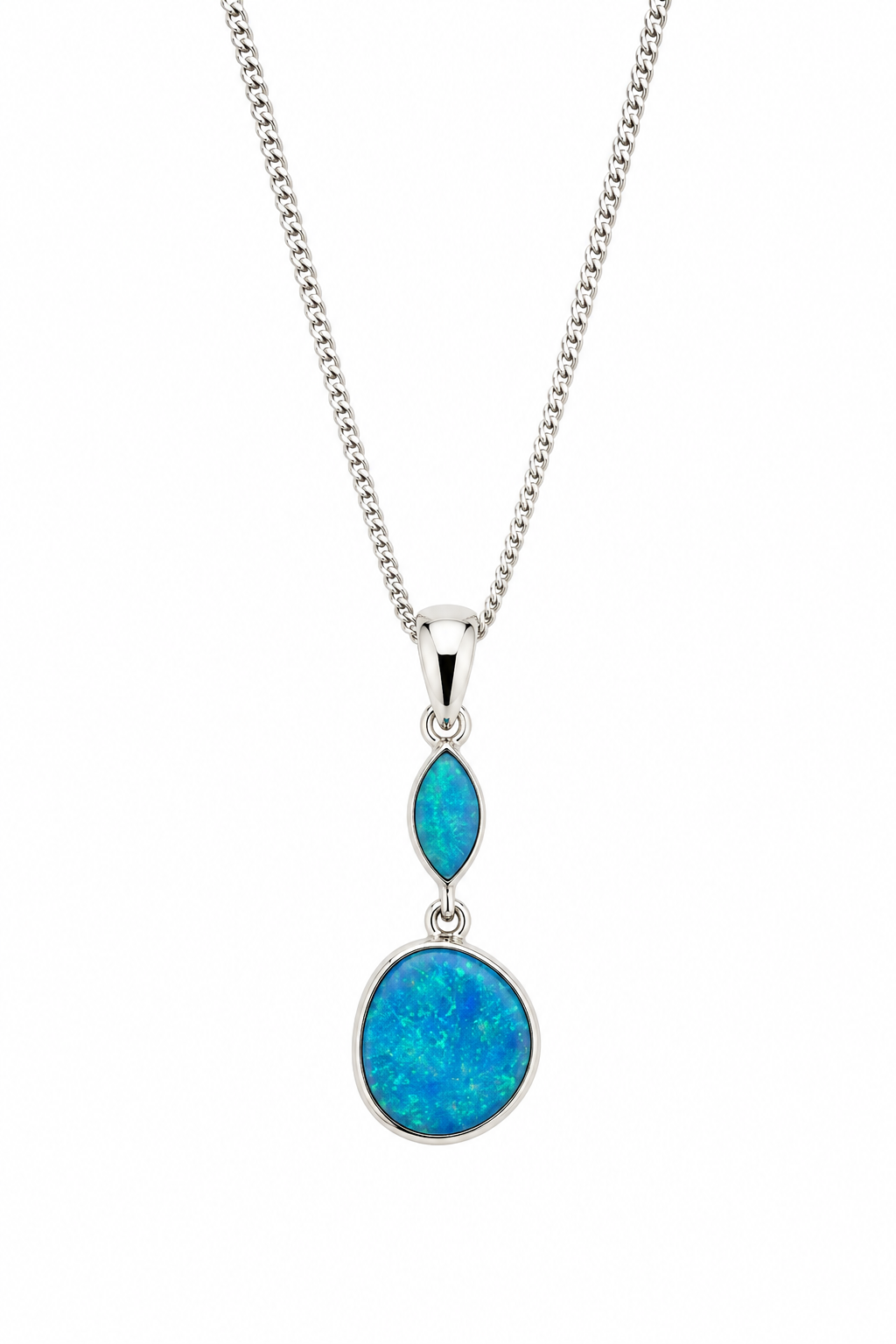 Ocean Abyss Opal Pendant Necklace