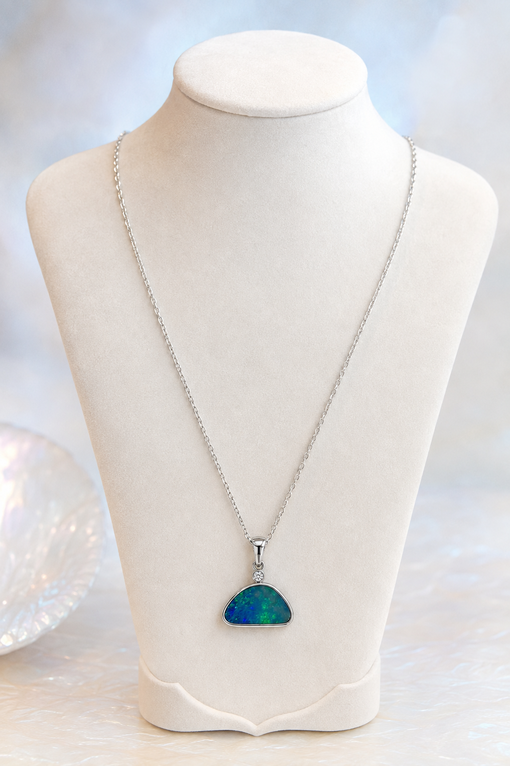 Mother Earth Opal Diamond Necklace