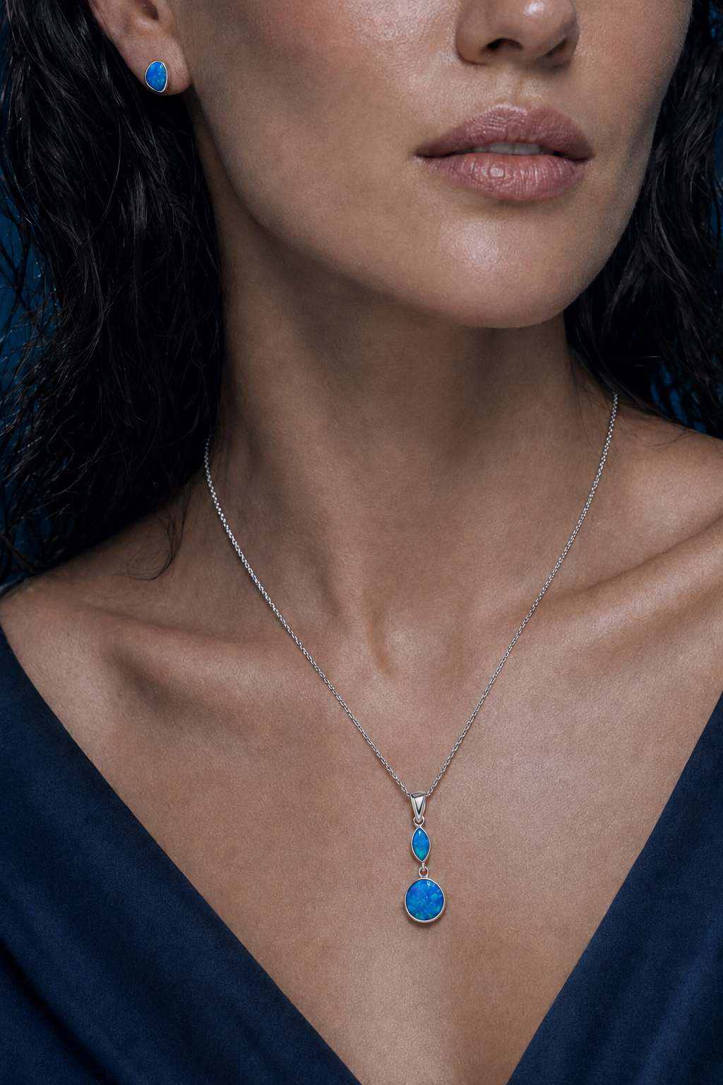 Ocean Abyss Opal Earrings