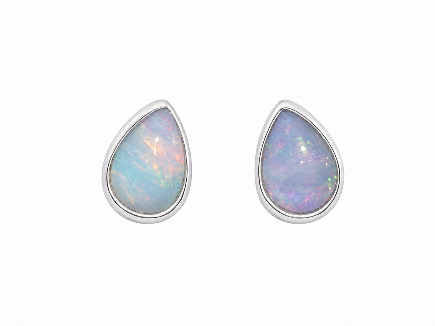Starlit Opal Teardrop Earrings