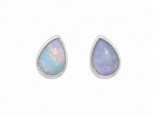Starlit Opal Teardrop Earrings