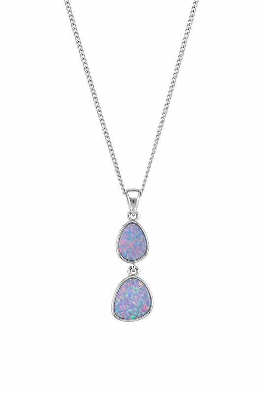 Starlit Opal Pendant Necklace
