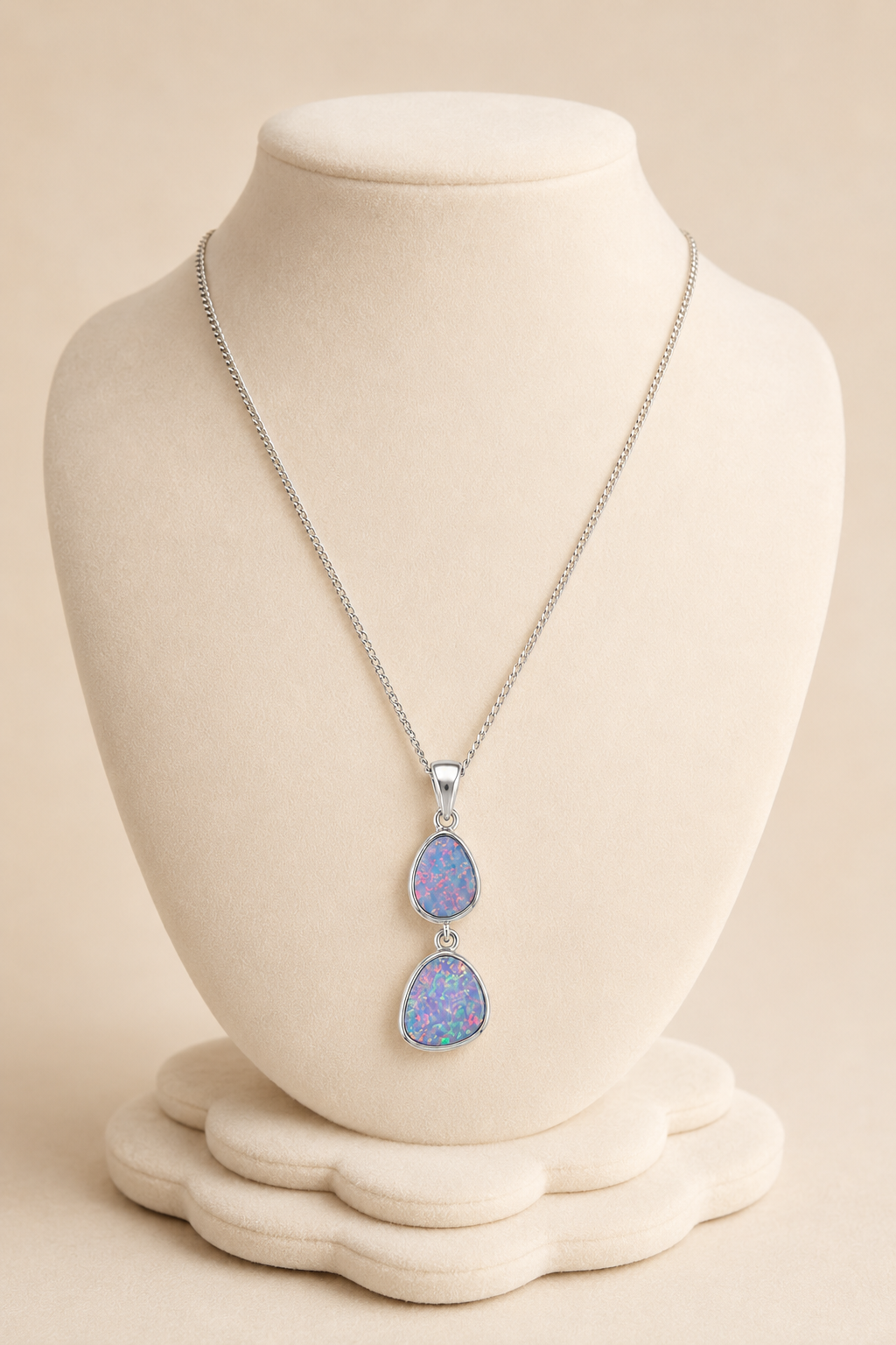 Starlit Opal Pendant Necklace