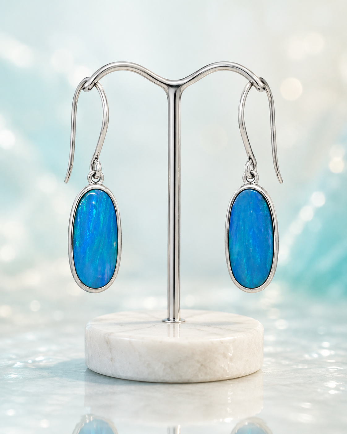 Ocean Abyss Opal Drop Earrings