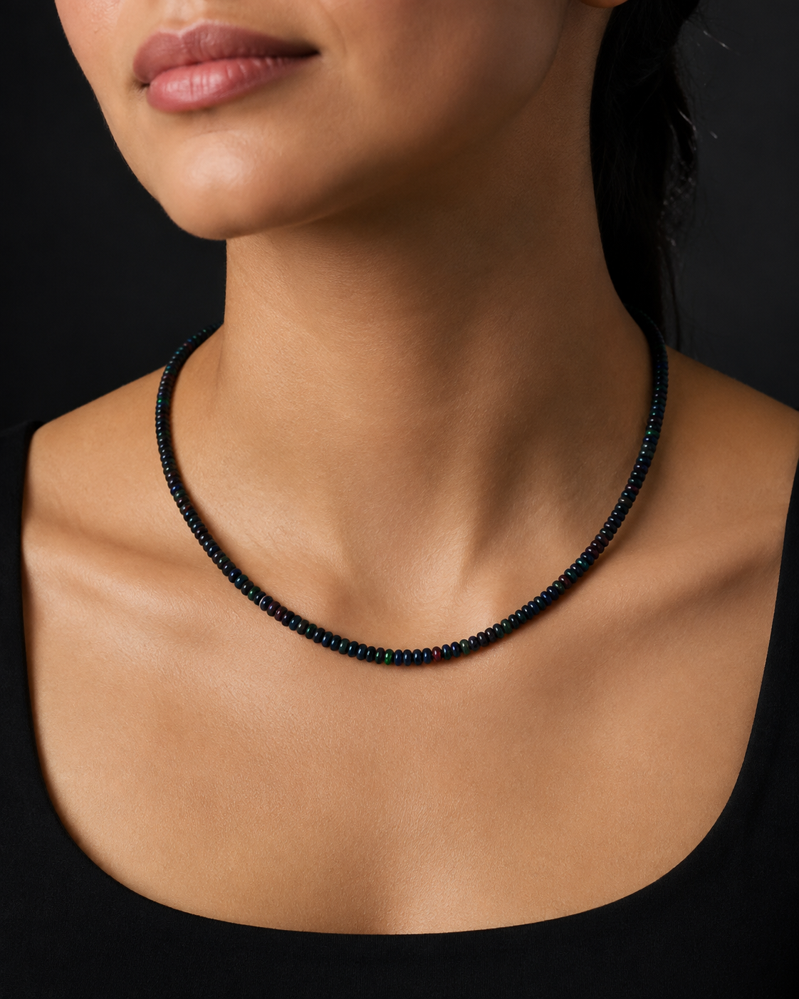 Multicoloured Midnight Opal Beaded Necklace