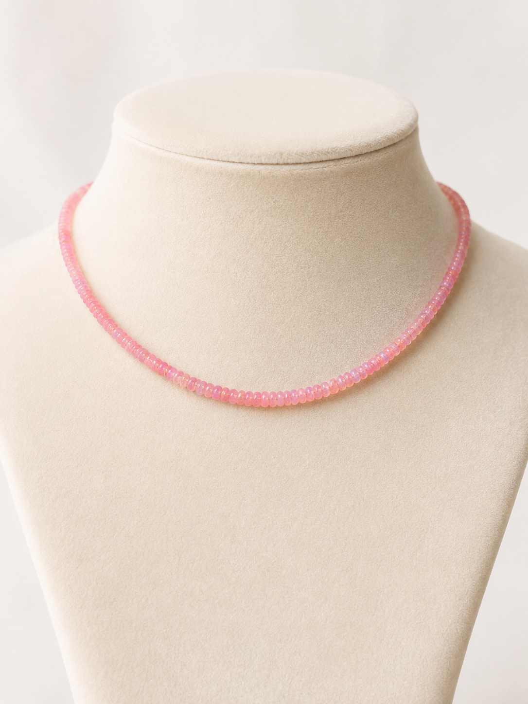 Blush Opal Beaded Necklace