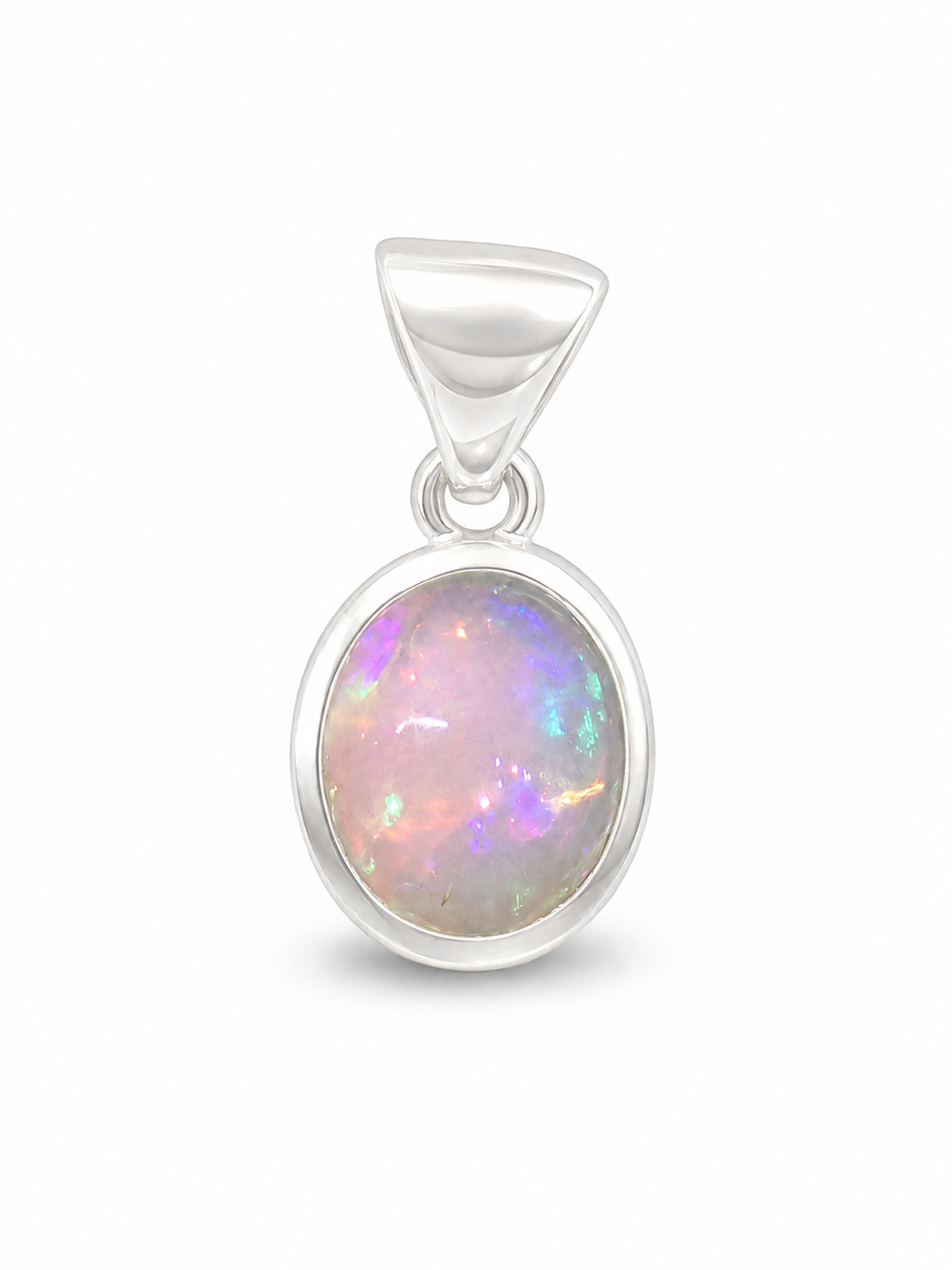 Rainbow Translucent Opal Pendant
