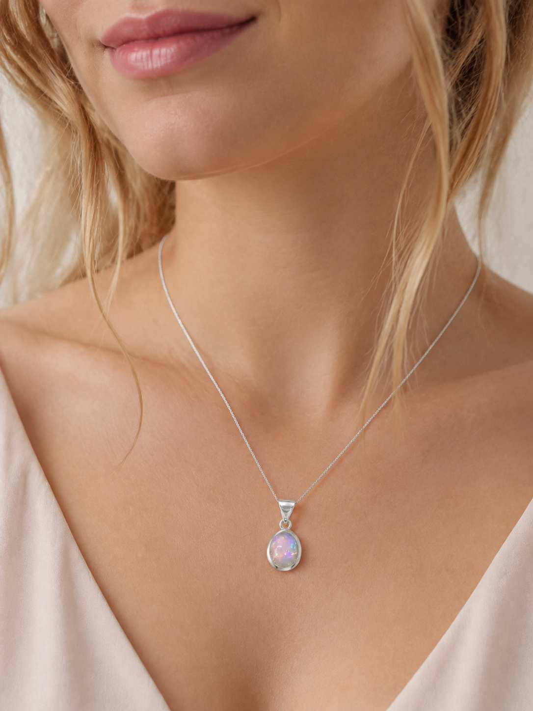 Rainbow Translucent Opal Pendant