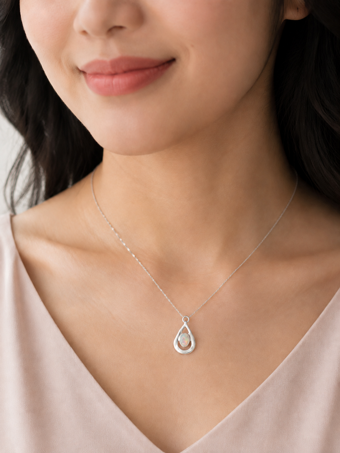 Teardrop Opal Pendant