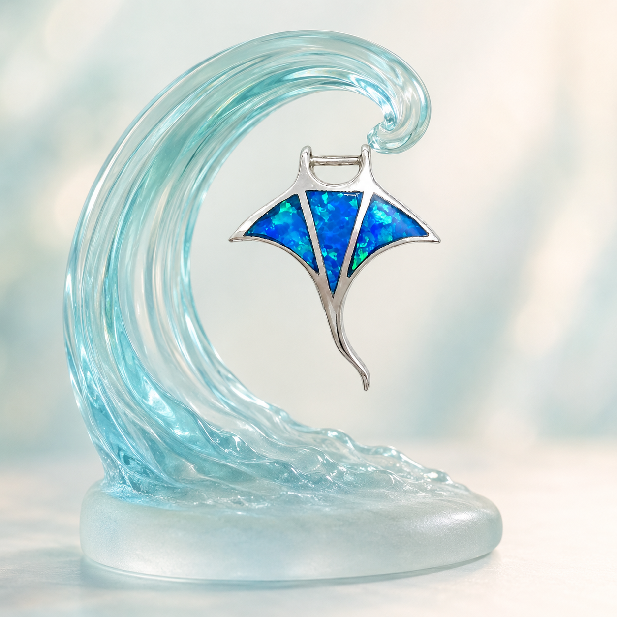 Manta Ray Opal Pendant