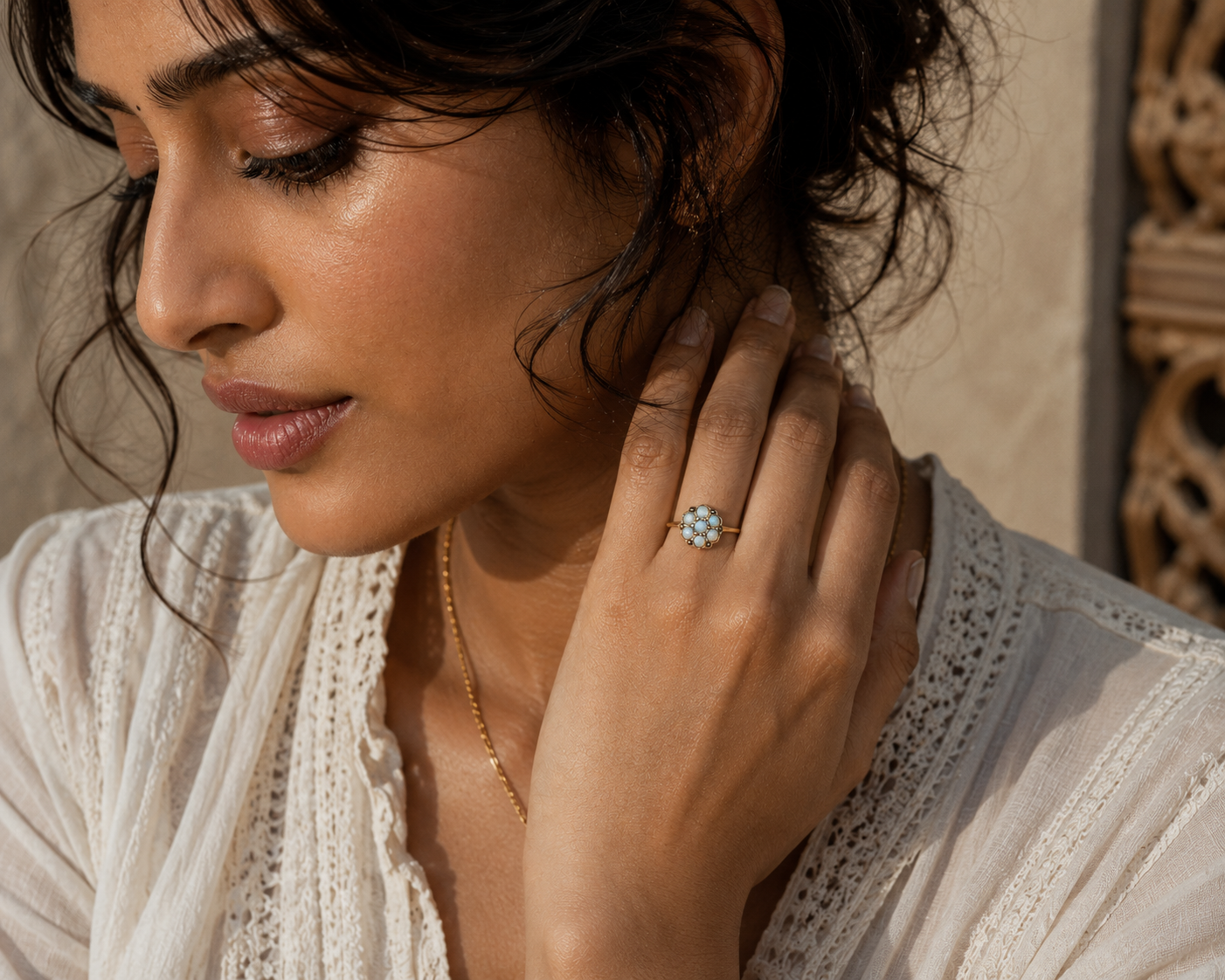 Pre-loved Opal Flower Ring