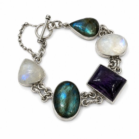 Pre-loved Multi Gem Chunky Bracelet