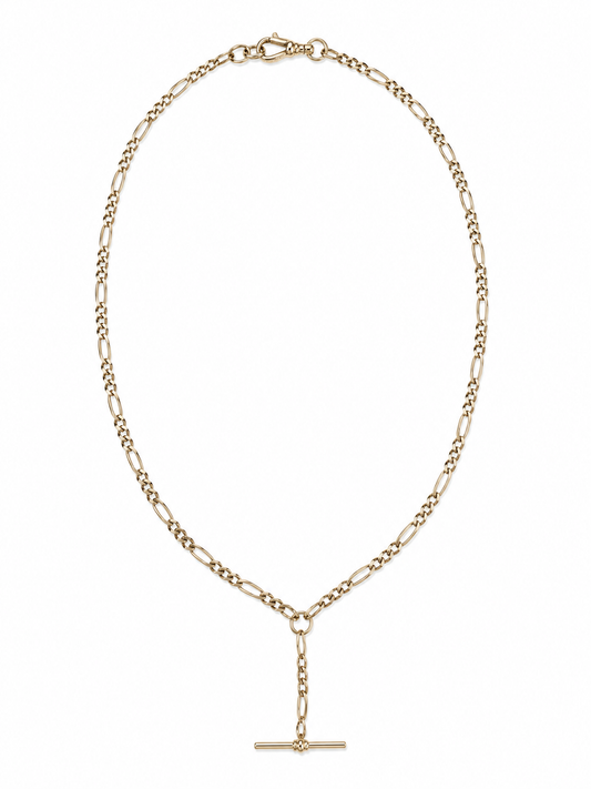 Pre-loved 9ct Figaro T Bar Chain