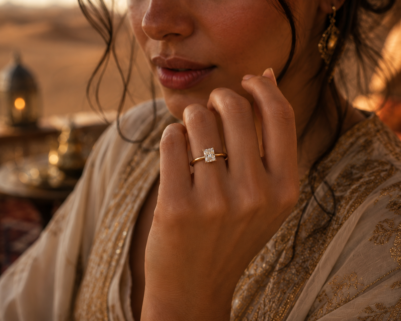 Radiant Diamond 9ct Gold Ring