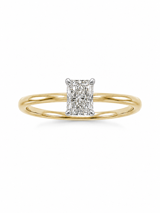 Radiant Diamond 9ct Gold Ring