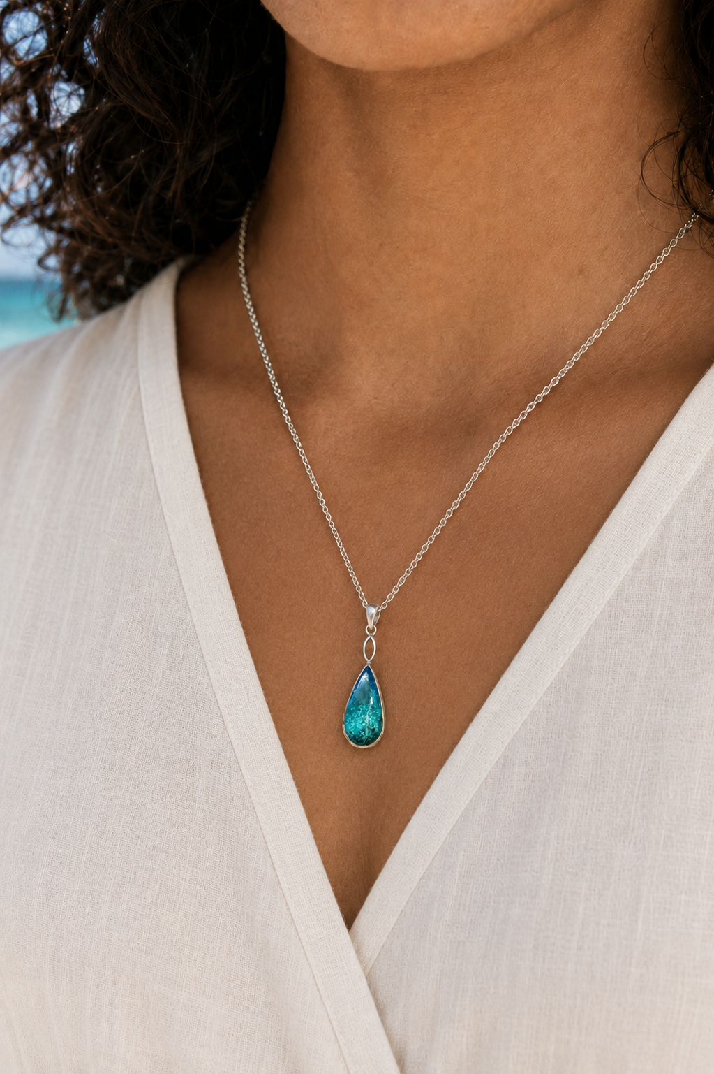 Amazonite Ocean Drop Pendant