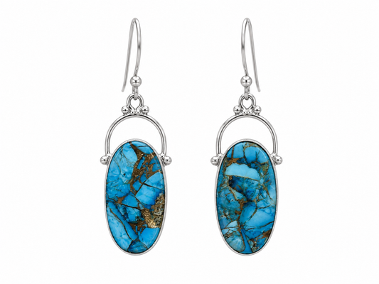 Golden Tide Turquoise Earrings